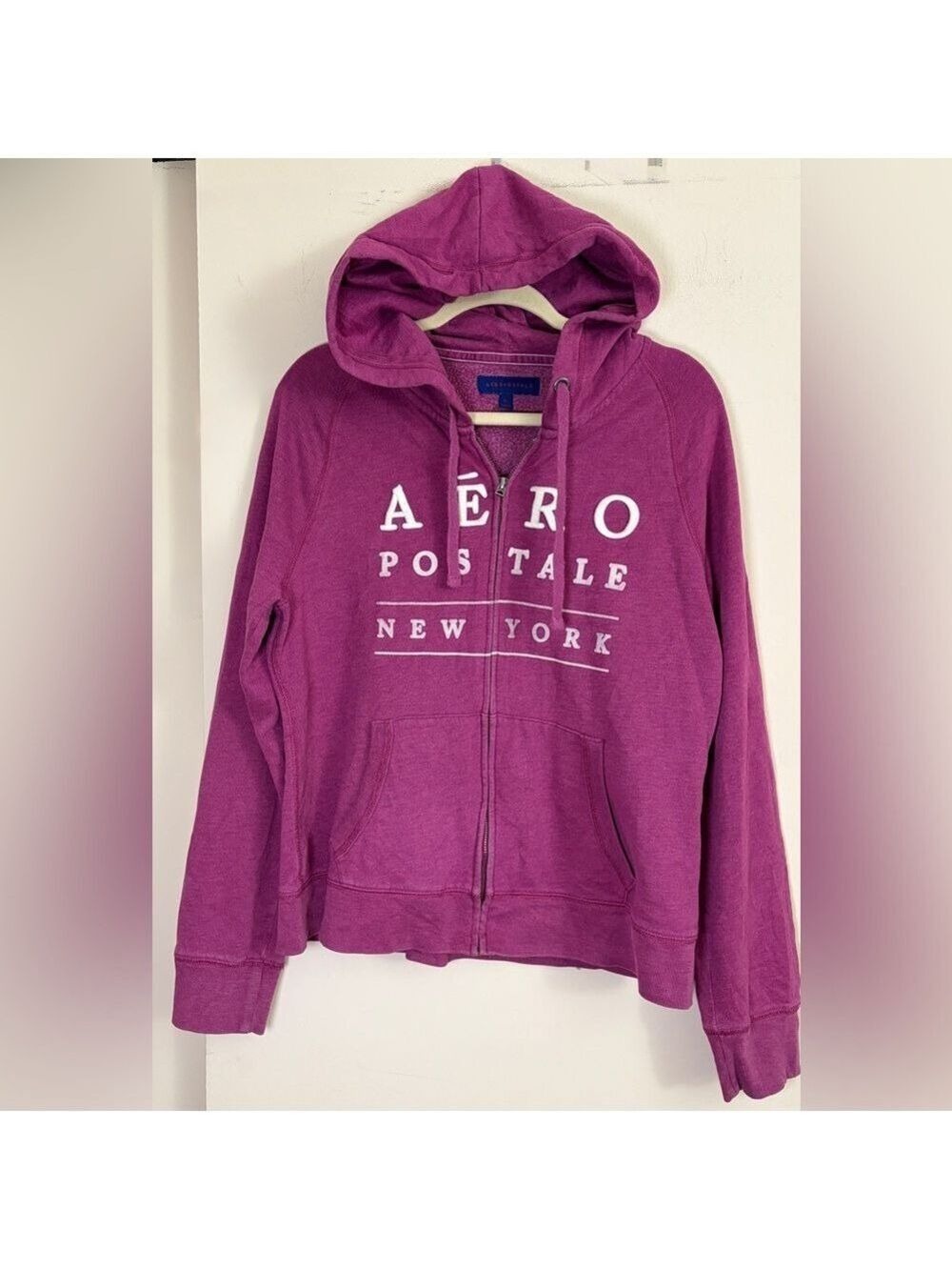 Aéropostale Magenta New York Full-Zip Hoodie Style GLGGTV6 Size XL